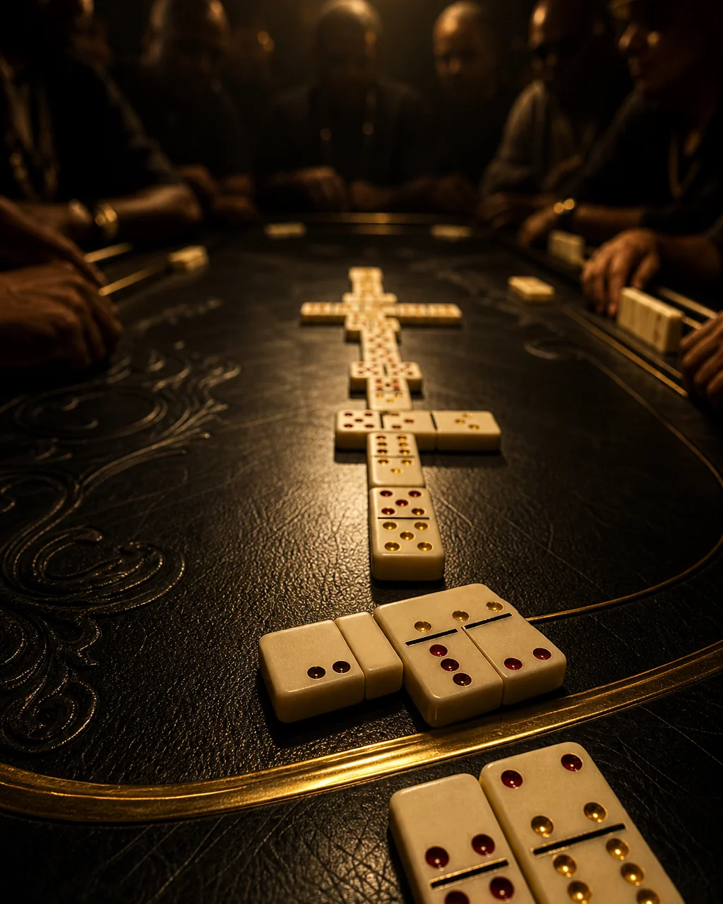 Domino table atmosphere illustration